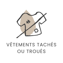 le petit lieu articles non repris vêtements tachés ou troués